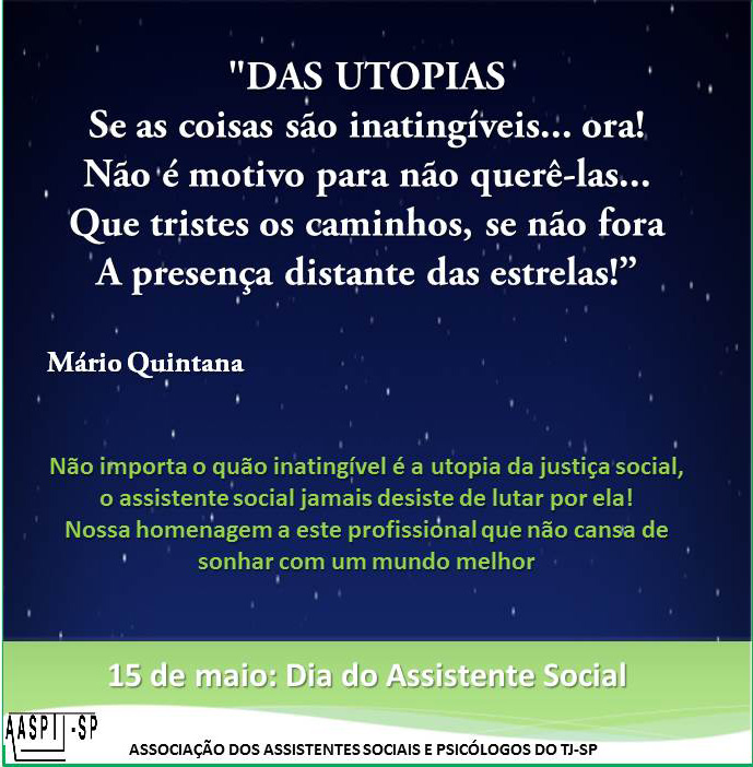 15 de maio-Frase-Dia do Assistente Social  Dia da assistente social,  Assistentes sociais, Serviço social